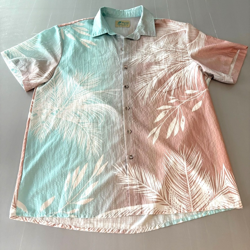 VINTAGE Royaura Hawaiian Button Up Shirt Men XL Multi-Color Breathable Shirt